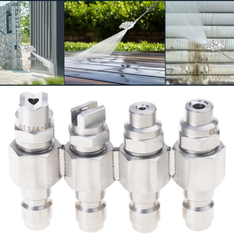 4 way J Handle Nozzle 5000PSI Heavy dutys Welded Pressure Washer Nozzles Steel Instantly Switches Design For 2-4GPM Washers
