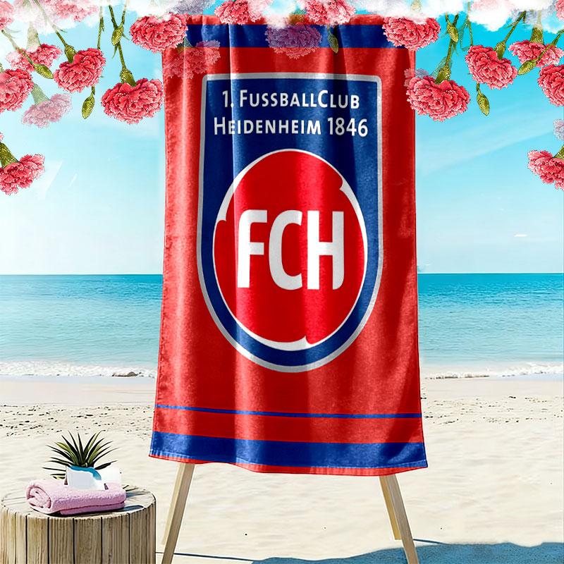 FC Heidenheim Print Beach Towel, Large Soft Quick Dry Towel for Beach Camping Swimming