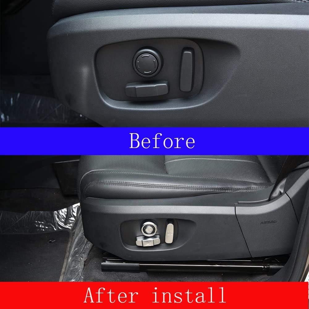 ABS 8Pcs Seat Adjustment Button Trim Cover Accessories for Land Rover Defender 110 2020 (Silver)