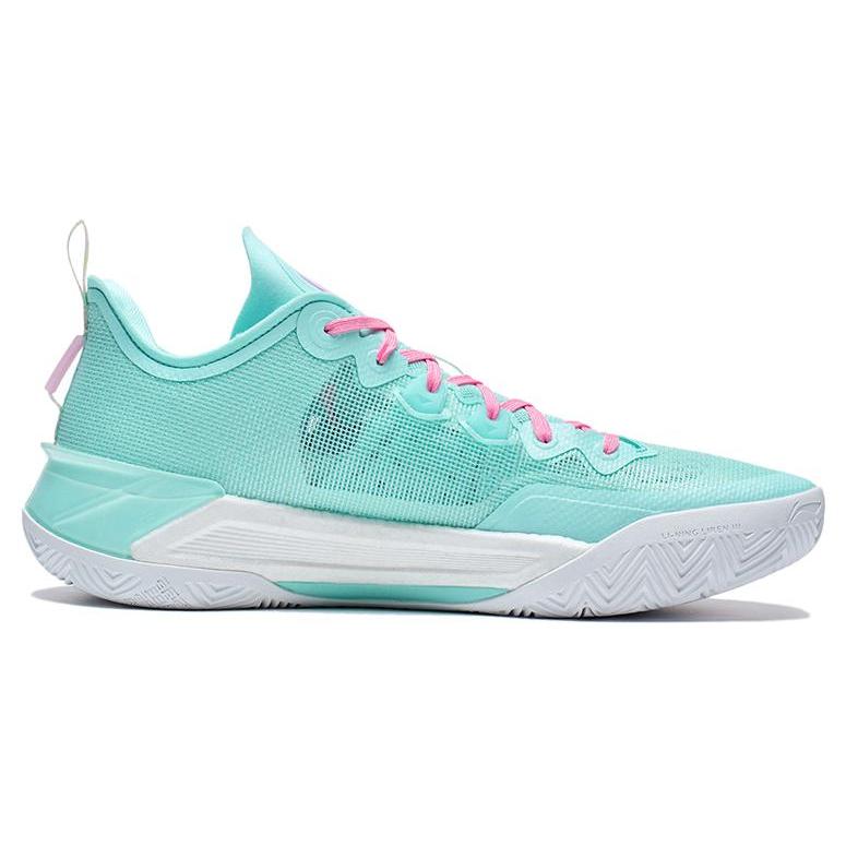 Li Ning Liren 3 V2 Lollipops Slip Resistant Abrasion Resistant Low Top Basketball Shoes Unisex Blue ABAT057-6