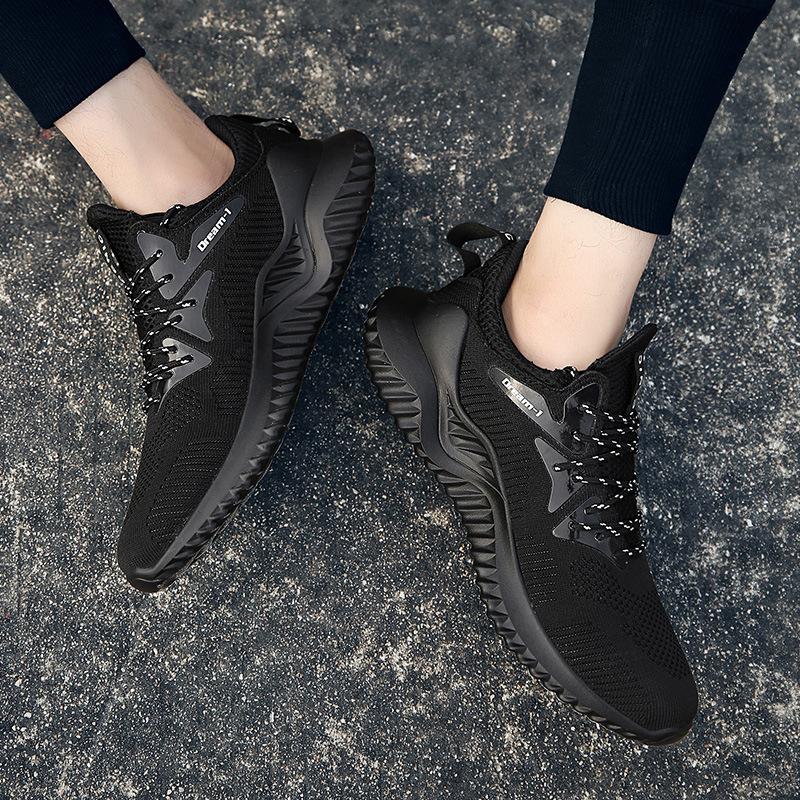 Mens sneakers large size fashion new sports shoes student breathable fly knitting running shoes casual