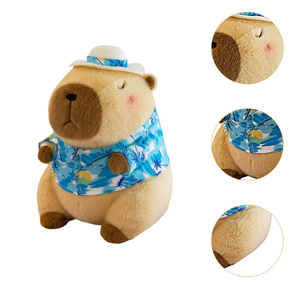 STARTIST Soft Capybara Plush Toy Simulation Cute Plush Capybara Doll Car Decorative Capybara Plush Doll Hugging Gifts for Girls Adults Blue 30cm