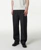 One-Pleat Wide Denim Slacks [Raw Black]