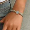 Adjustable Handwoven Heart Stone Bracelet Double Layer Woven Wristband Yoga Jewelry For Mindful Living Energy Balance