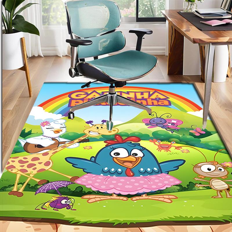 Peppa Pig Pattern Rug, Indoor/Outdoor Mat, for Picnic, Gameroom, Bedroom, Office, Living Room, Home Decor Carpet, Birthday Gift