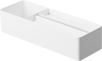 Yamazaki Ręcznik Papierowy Wieża na Kosmetyki Chusteczki Mały Przedmiot Kosmetyk 10743 i Organizer, Biały, Szer.39,5×Gł.13,1×Wys.11,2cm, Seria, Pojemnik, Przechowywanie, Przechowywanie,