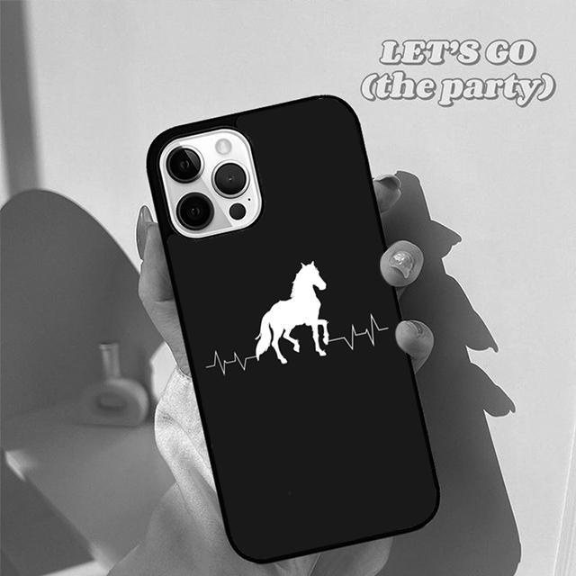 Autumu Horse Pony Horse Heartbeat Phone Case Cover for iPhone 17 Air 16 16e 15 12 11 13 14 Pro Max Apple Plus Coque