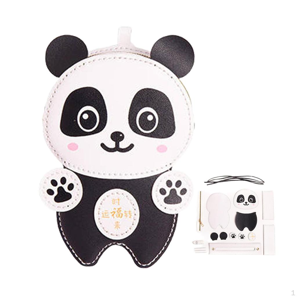 Crossbody Bag Making Cartoon Panda DIY Purse Supplies for Kids Beginners