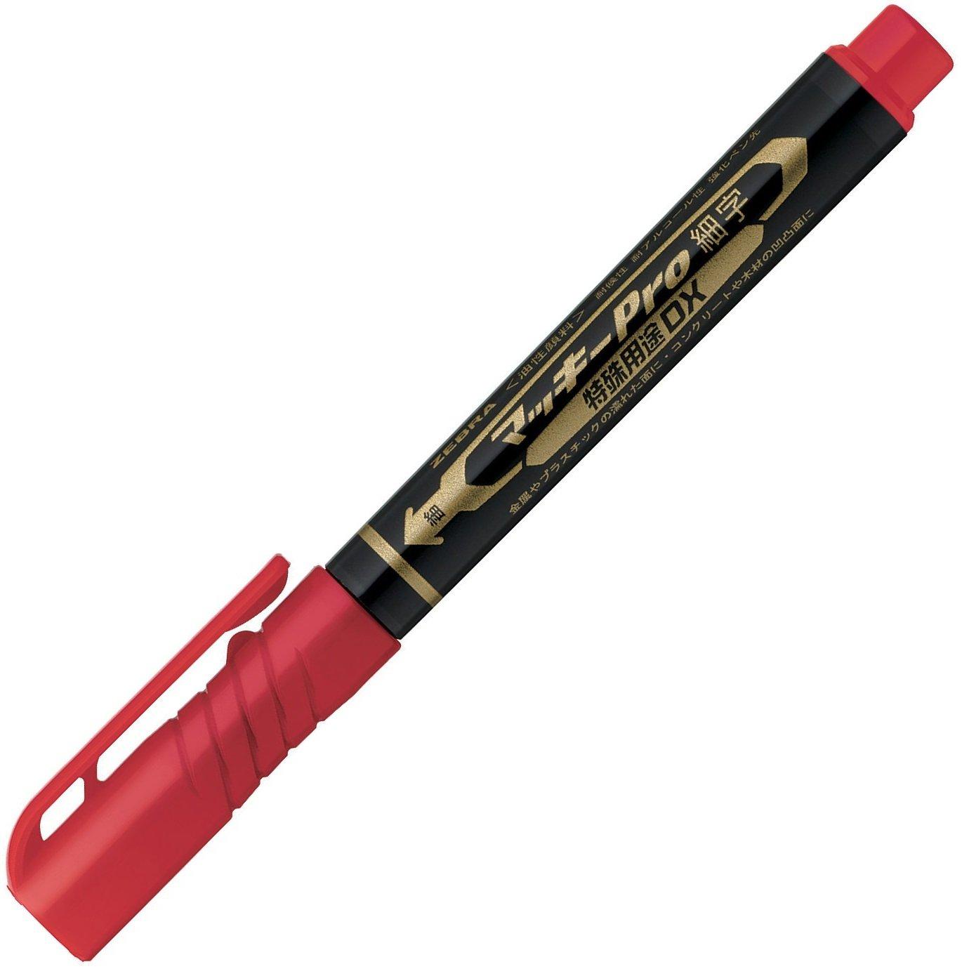 

Zebra Maki Pro Fine Tip Special Purpose DX Red Oil-Based Marker, YYSS10-R, красный