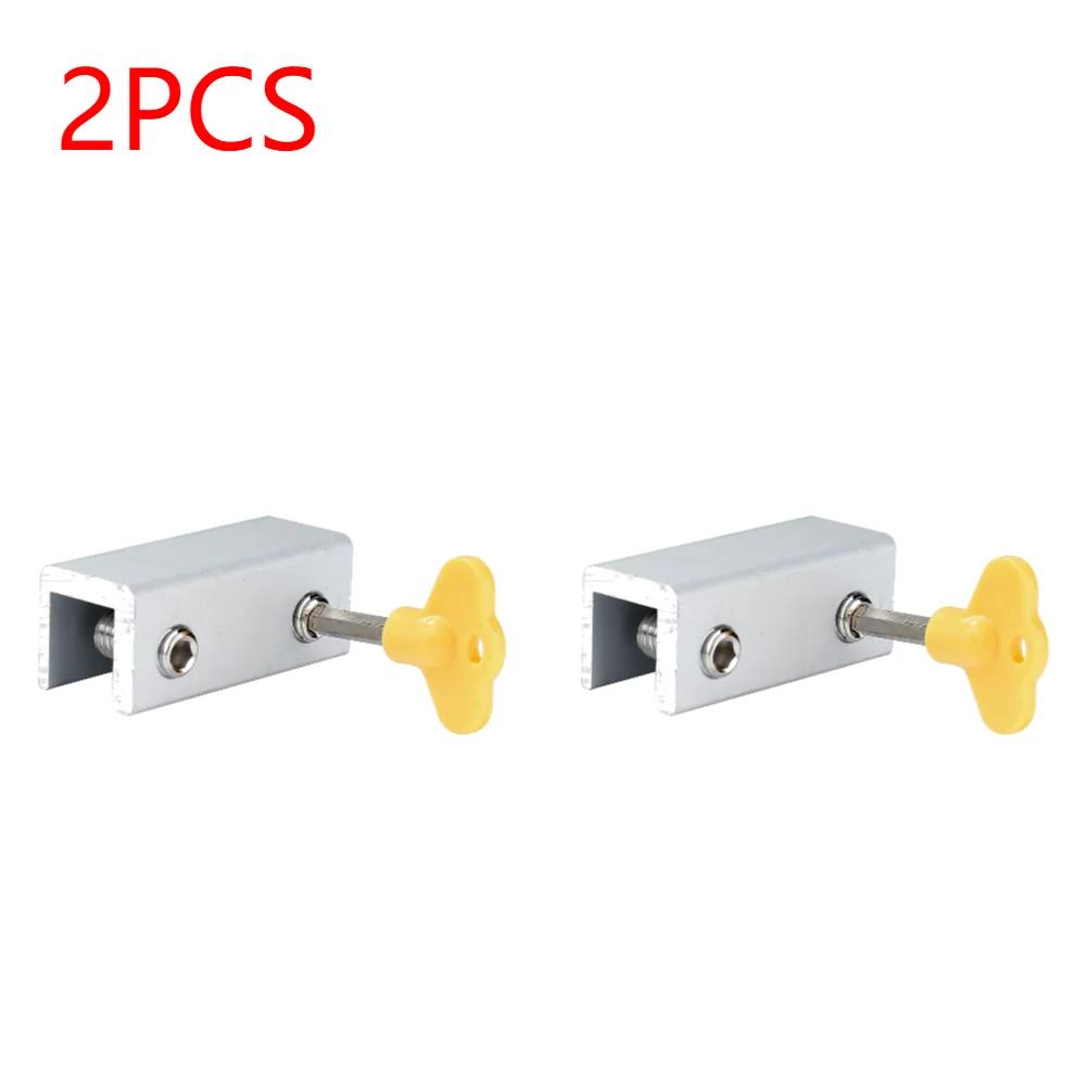 1-10Pcs Aluminum Alloy Window Security Lock Limit Sliding Door Windows Restrictor Child Safety Anti-theft Household Improvement