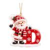 2D Acrylic Christmas Hanging Ornament with Scarf Letter Design for Holiday Tree Decor