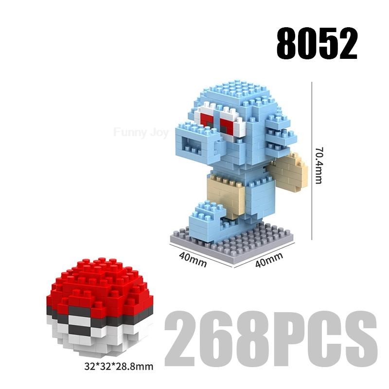 Funny Pokemon Building Blocks Assembly Anime Picachu Charizard Doll Blastoise Bulbasaur Gengar Pokémon Bricks Toy for Kid Gift