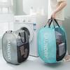Portable Mesh Pop Up Laundry Hamper Wide Opening Breathable Collapsible Space-Saving Laundry Basket