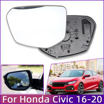Auto Outside Rearview Mirror Glass Lens For HONDA CIVIC 2016 2017 2018 2019 2020 FC1 FC7 With Heated Function Left Right Side