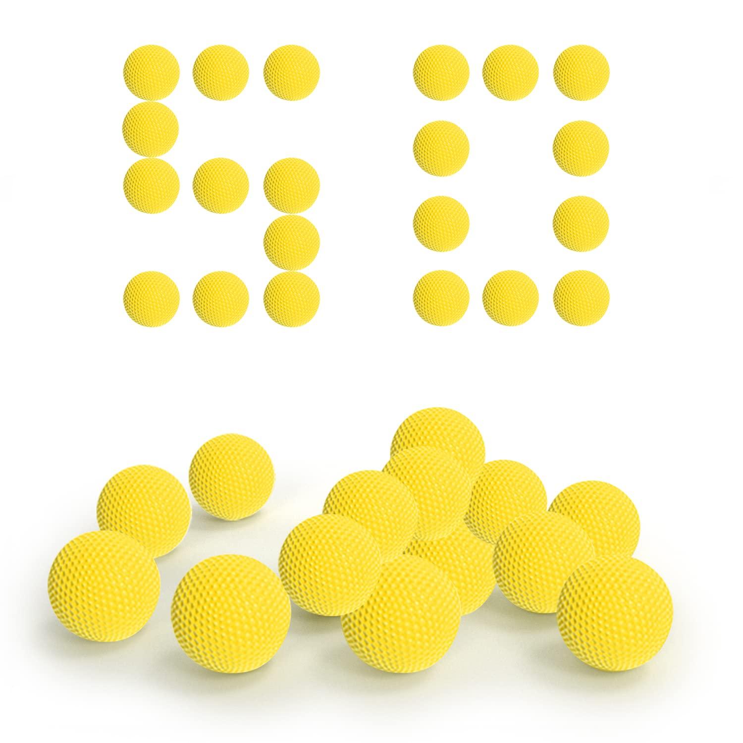 EKIND Compatible Bullets for Nerf Rivals, Replacement Balls, Bullets, Toy Gun Bullets (50-Pack, Yellow)