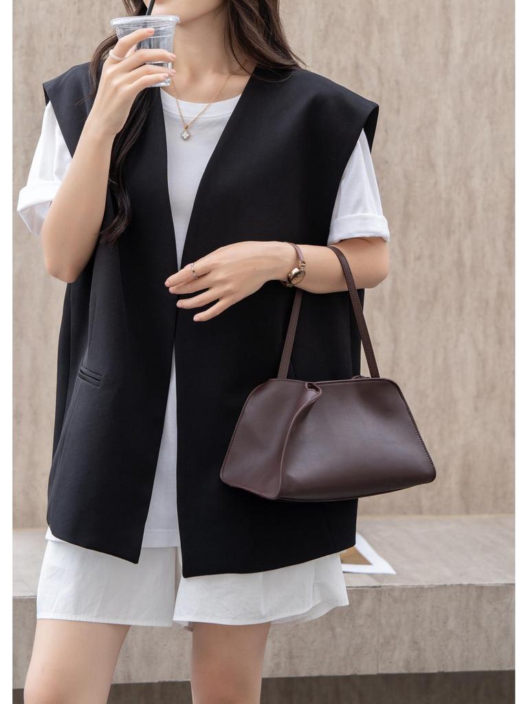 The Row Peggy Cowhide Clutch: 2025 Women's Large-Capacity Shoulder Bag