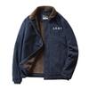 Autumn and winter deck clothes padded jacket padded jacket medium thickened velvet tooling jacket retro lamb wool jacket men