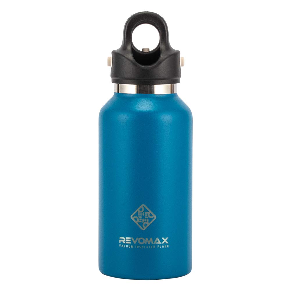 

REVOMAX 2 Stainless Steel Water Keeps Hot or Cold Water Suitable for Carbonated Jewelry Bottle, 355mL, One-Touch Insulated, Hot, Water, Blue,