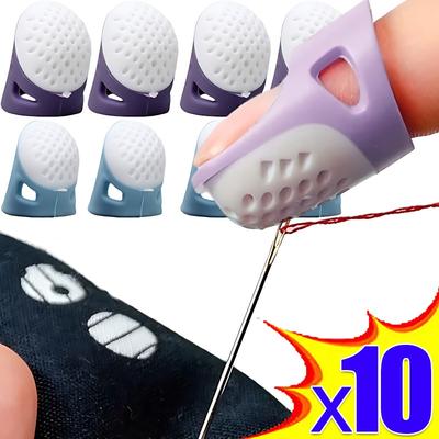 Sewing Thimbles Silicone Sewing Finger Tips Anti-slip Finger Cover Hollowed Protector Sleeve DIY Hand Cross-stitch Sewing Tools