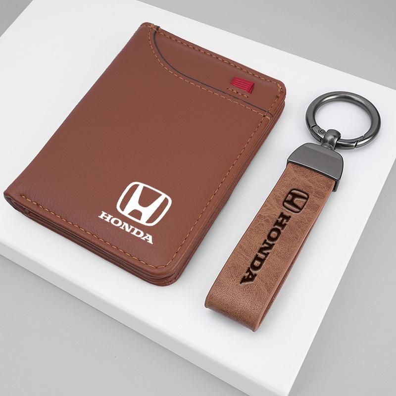Car Emblem Soft Wallet Leather Mini Credit Card Purse Portable Small Wallet For Honda CB400 CB650 FCBF CBR25ORR CRF SH3O0 NC75O RG0
