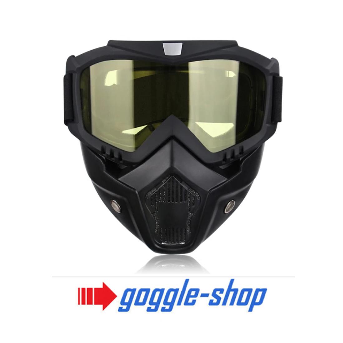 

Пылезащитные очки для мотокросса, регулируемые очки для мотоциклистов, дышащая полнолицевая защита, маска для езды по бездорожью на мотоцикле жёлтый