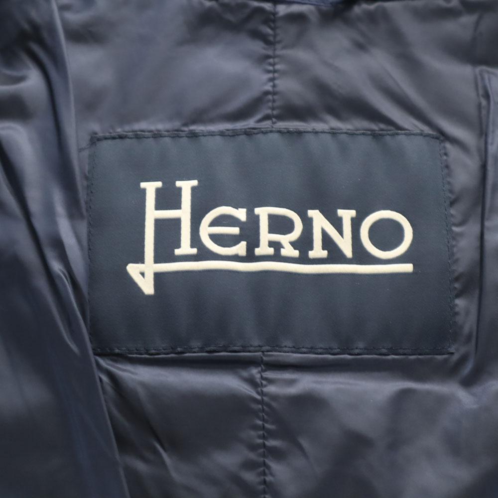 Herno Made In Romania Goose Down Coat 44 Blue PRODUZ LAVJPI HOODIE Men's Used