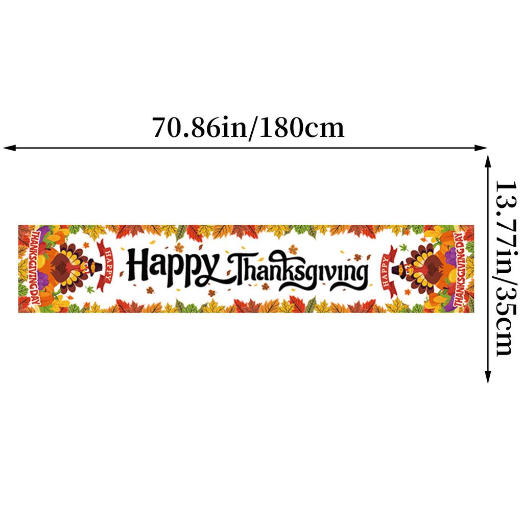 Thanksgiving Fall Harvest Kitchen Table Decorative Tablecloth, Maple Pumpkin Turkey Tablecloth