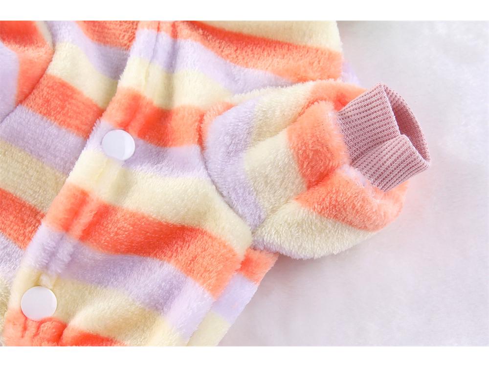 Pet Warmth Flannel Four-Legged Autumn/Winter Leashable Outfit for Dogs & Cats