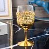 Golden Goblet Wine Glass Elegant Vintage Wine Cup Hollow Golden Wine Drinking Goblets for Housewarming Festive Gift