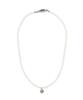 Jbans Classic Mini Pearl Flower Charm Necklace (Plt-Nl-046_Wt)