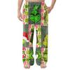 Men's Flannel Pocket Casual Pants, Printed Pocket Casual Pants, Home Sleeping Pants