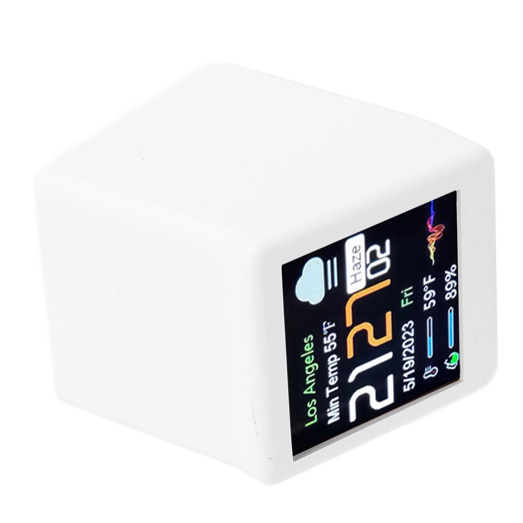 Desktop Electronic Clock LCD Digital Display Calendar Temperature Weather Forecast Station Support WiFi Networking