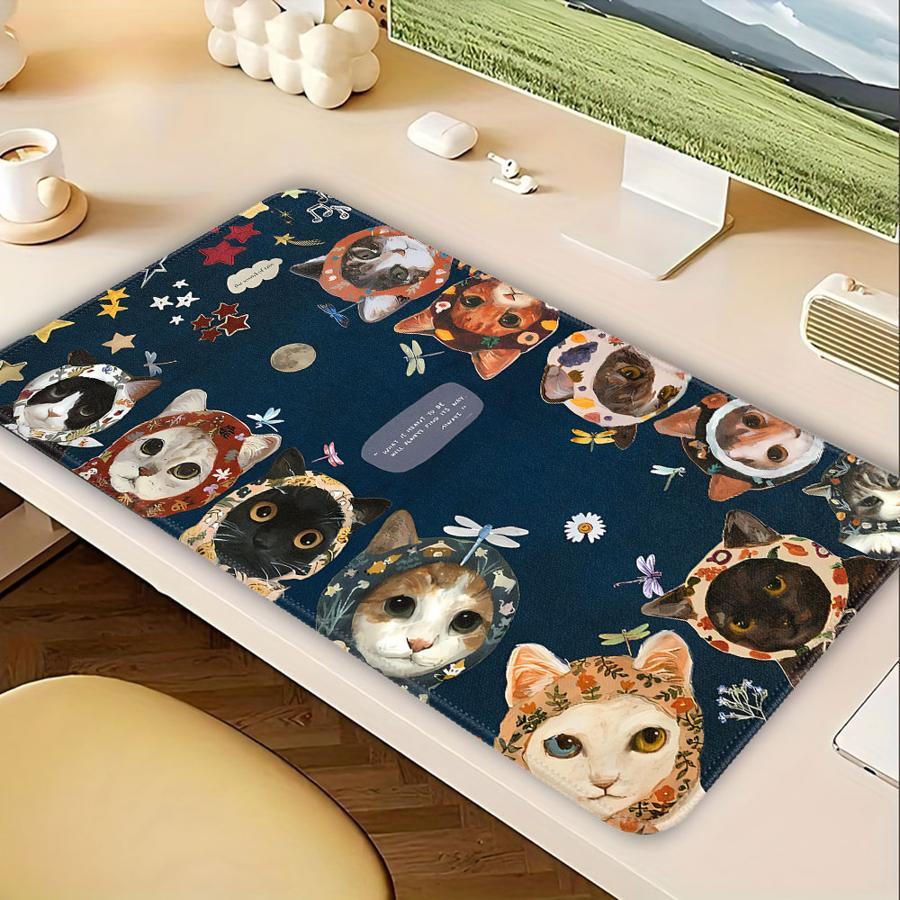 Cute Cat Anti slip Mouse Pad Keyboard Mouse Pad Desk accessories Game Console Pad Computer Laptop Pad office Pad