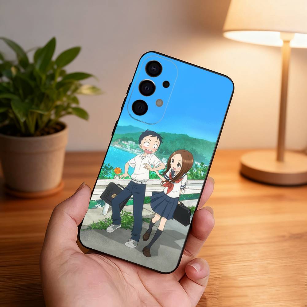 KarakaiS Jozu no Takagi San Handyhülle Für Samsung S25,S24,S21,S22,S23,S30,Ultra,S20,Plus,Fe,Lite,5G Schwarze Hülle