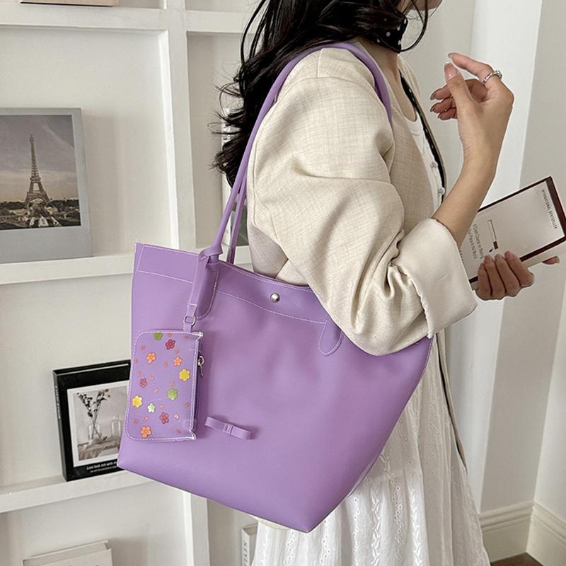 Jelly Color Pvc Clear Tote Bag Women Commute Shoulder Bag Large Capacity Waterproof Shopper Pouch Transparent Top Handle Handbag