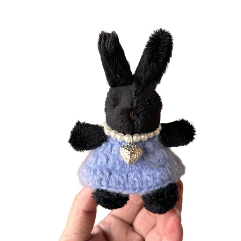 

Lovely Plush Rabbit Keychain Pendant Cute Hanging Ornament Pendant Keyring Backpack Decoration Rabbit Charm Jewelry синій