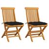VidaXL Set of 2 Garden Chairs with Cushions, Patio Seats, Dining Chairs, Outdoor Patio Furniture, 3062482
