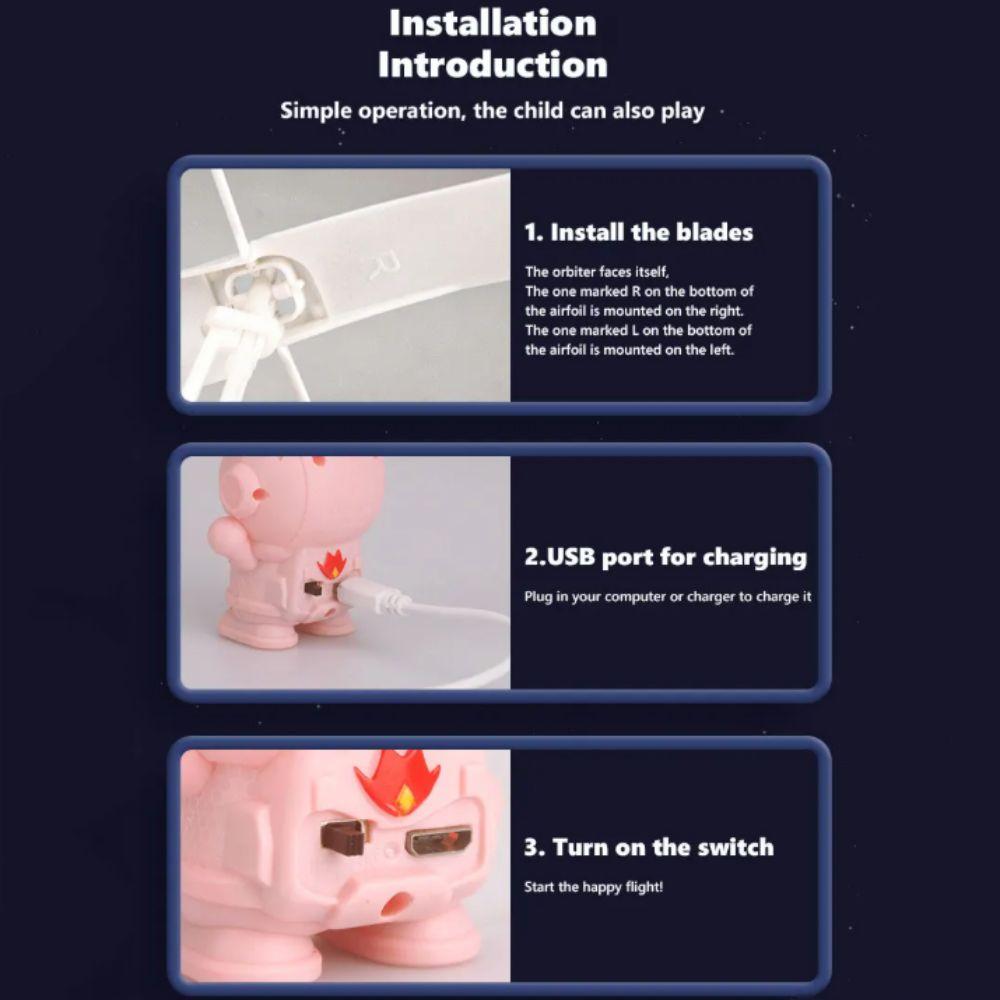 USB Charging Hand Control Helicopter Dual Wings Fingertip Gyro Flying Robot Toy  Tech Toys