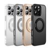 Obrotowy uchwyt 360 stopni Magnetyczne etui na tył Dla iPhone 16 15 Pro Max 14 Pro Miękkie krawędzie Odporne na wstrząsy Przezroczyste Matowe etui na telefon