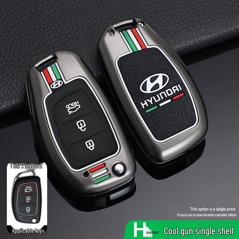 

Чехол для ключа Hyundai для ix35, ix25, Mistra, Elantra, Sonata 9, Verna, Tucson - Складной стиль