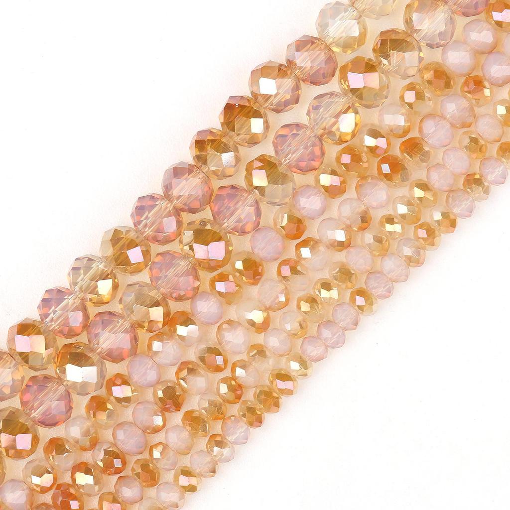 1 Stück 16 Stil AB klare Rondelle Österreich Kristallperlen facettierte tschechische Glasperlen lose Abstandsperlen für Schmuckherstellung DIY Armband Zubehör