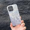 Applicable To IPhone15 Mobile Phone Case Creative Feather Shell 13/12Pro Color Silver Imd Laser Shell 14Max Protection Case