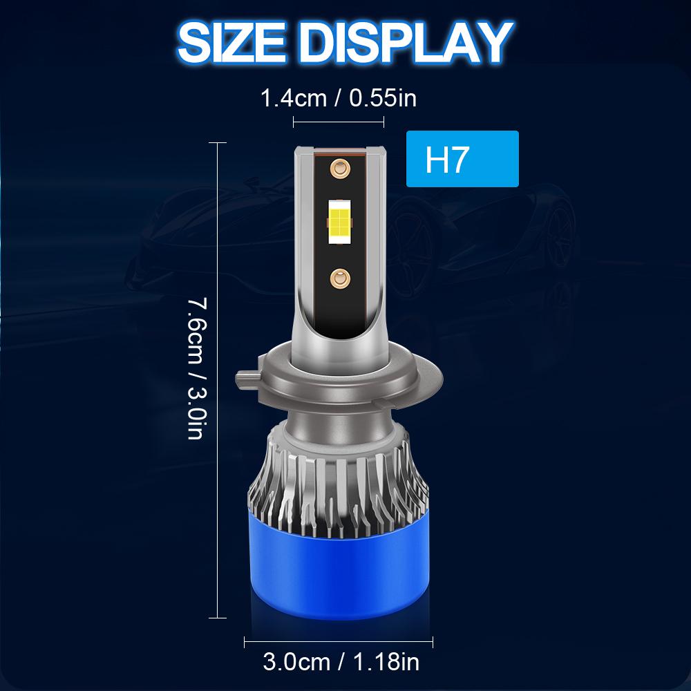 Car LED Headlamp  replacement Bulbs 20000LM High Lumens Canbus Error Free H7 Auto light bulbs 3570 CSP