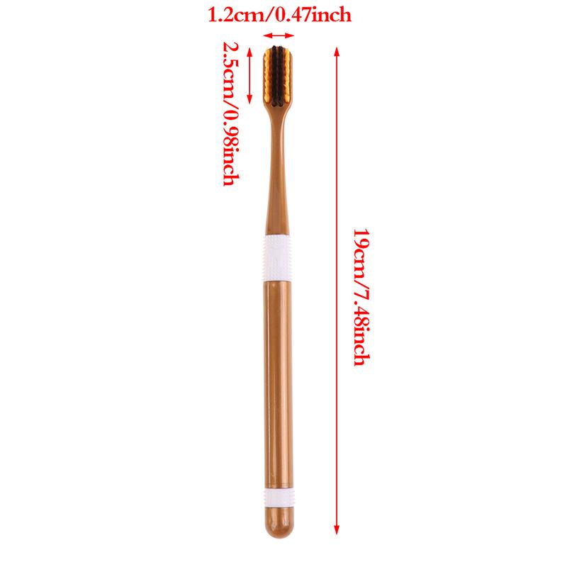 2Pc Bamboo Charcoal Toothbrush For Men And Women Adult Couples Family Tooth Brush Small Head Soft Bristle Toothbrush