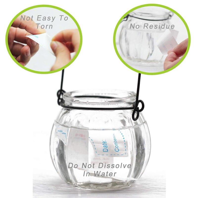 125 buc./rolă etichete autocolante pentru congelator pentru alimente 1x3 inch etichete auto-adezive pentru depozitare pentru frigider pentru alimente, curățare ușoară, fără reziduuri