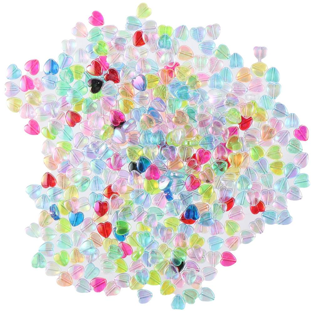 

Прозрачные бусины разных цветов, акриловые бусины, свободные серьги из бисера, аксессуары для изготовления сердечек, аксессуары для самостоятельного изготовления