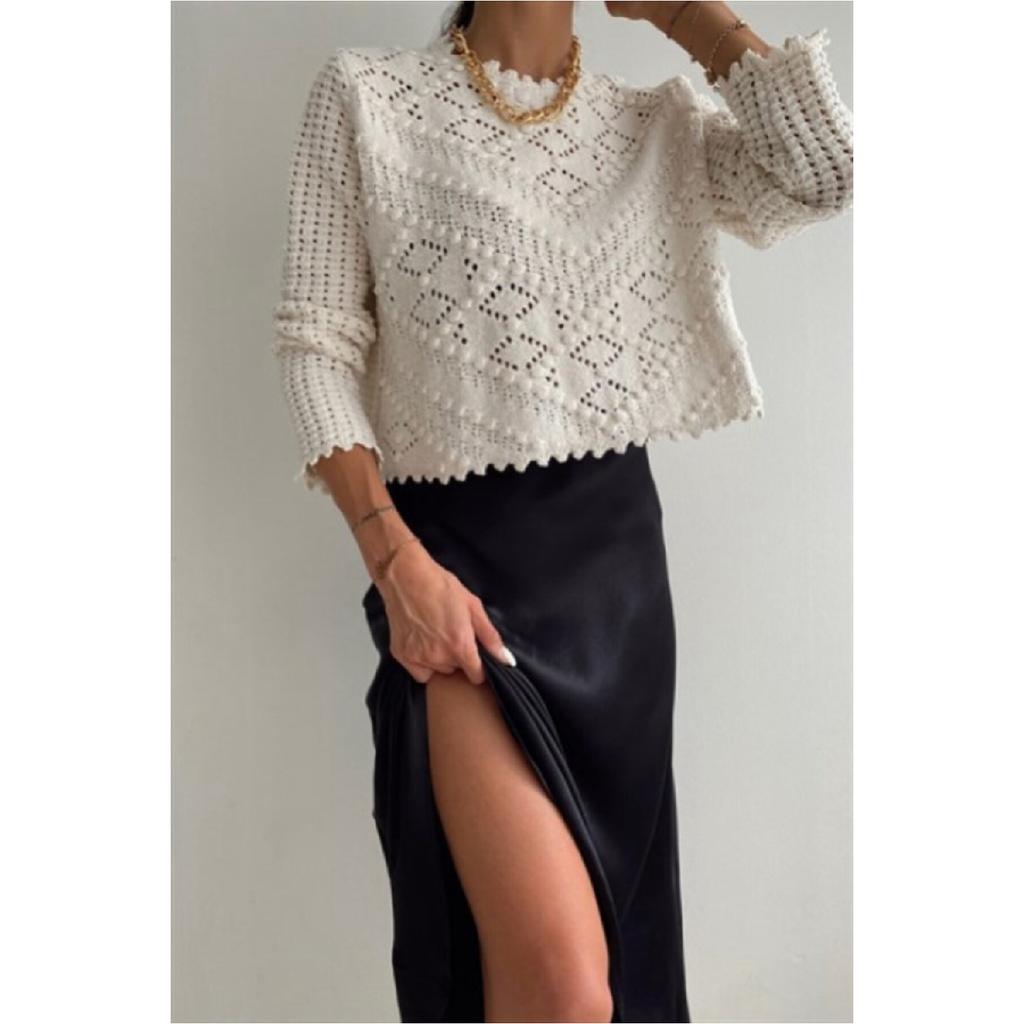 Leopard Pattern Satin Midi Length Brown Skirt