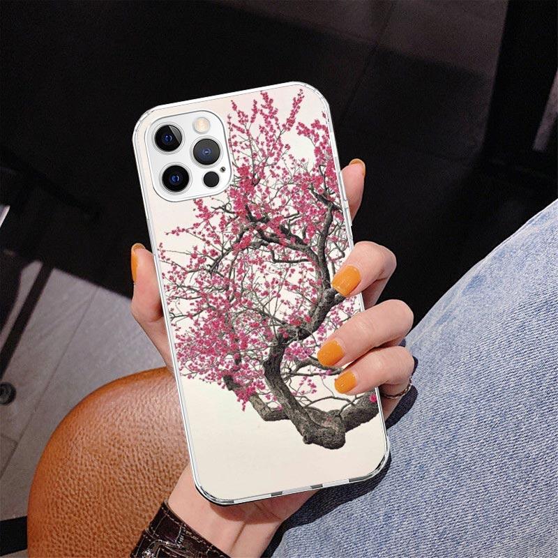 Cherry Blossom Tree Phone Case For iPhone 17 Air 16 Pro Max 16E 15 + 14 Plus 11 12 13 Mini 7 8 SE Gift Print Cover Fundas 16 Pro