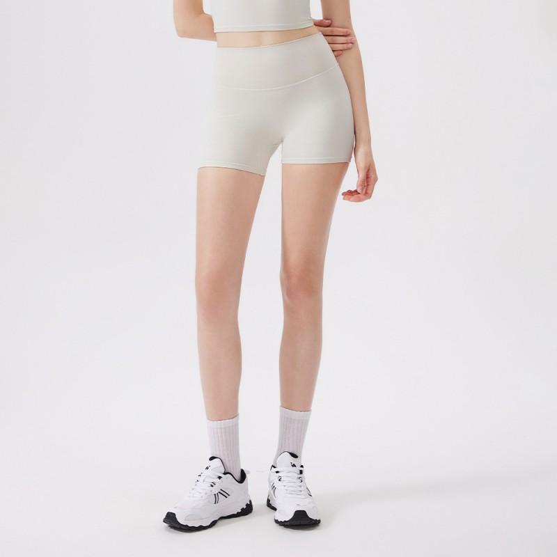 High-Waisted Seamless Yoga Shorts Women Breathable Compression Running Pants With Back Pocket