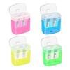 Portable Pencil Sharpener with Lid Dual Holes Pen Sharpener Plastic Manual Students Pencil Sharpener for Classroom Office Home